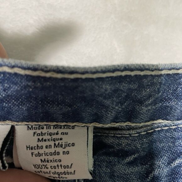 Vtg 90s Calvin Klein Jeans Size 16 Bootcut Double Stone Wash Blue Denim Y2k - Picture 4 of 6